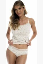 Γυναικείο Brazil Anja Beige/Flovers 95% Cotton