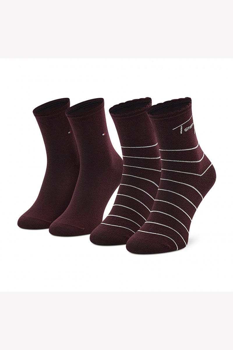 WOMEN SOCK TOMMY Hilfiger BRETON STRIPE 701220252-004-035(2 Pack)