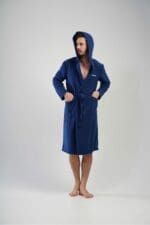 Ανδρική Ρόμπα Vienetta Man 110139 Blue Fleece - Image 3