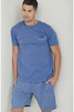 Ανδρική Πιτζάμα Με Βερμούδα Orson 100% Cotton