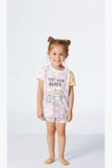 Παιδική Πιτζάμα Κοντό Μαν Hoola Happy People 5642Pink 100%Cotton