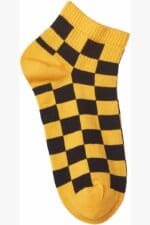 Αθλητική Ημίκοντη Κάλτσα Με Σχέδια 2-1712 Yellow -Cotton-
