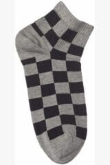 Αθλητική Ημίκοντη Κάλτσα Με Σχέδια 2-1712 Black/Grey -Cotton-