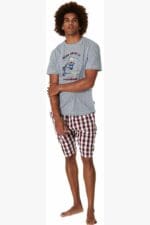 Ανδρική Πιτζάμα Happy People 5656 Pozzanghere 100% Cotton - Image 3