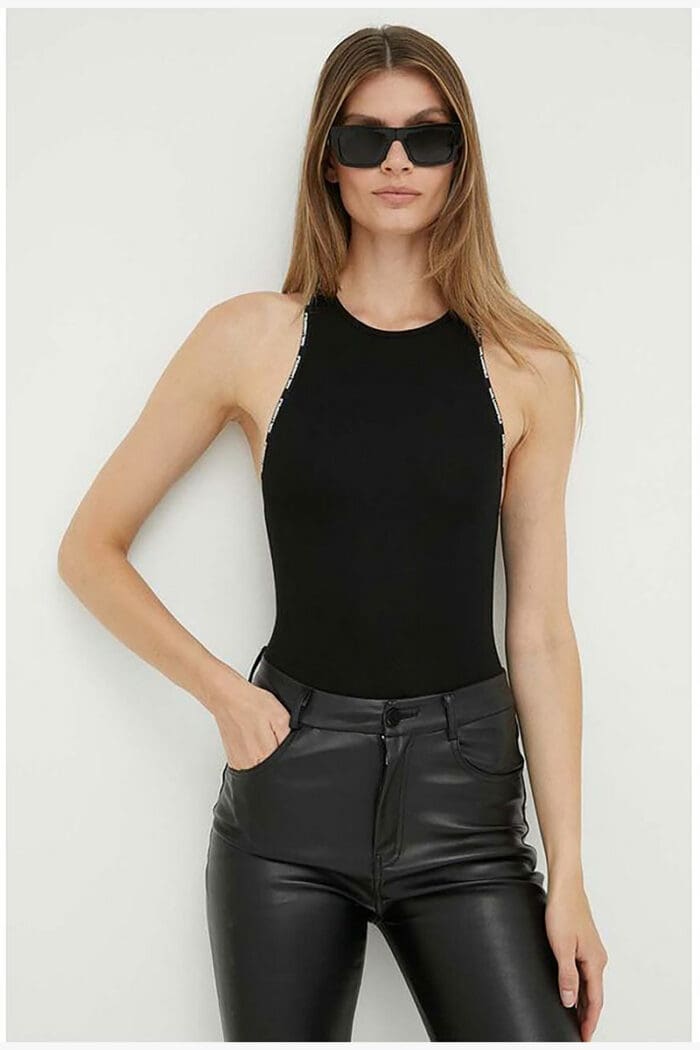 Karl Lagerfeld Γυναικείο Κορμάκι Mini Logo Racer Back Body 235W2110-999 Μαύρο -