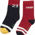 Me-We (2Pack) Παιδικές Βαμβακερές Κάλτσες 3-0720-2 Μπλε/Κόκκινο