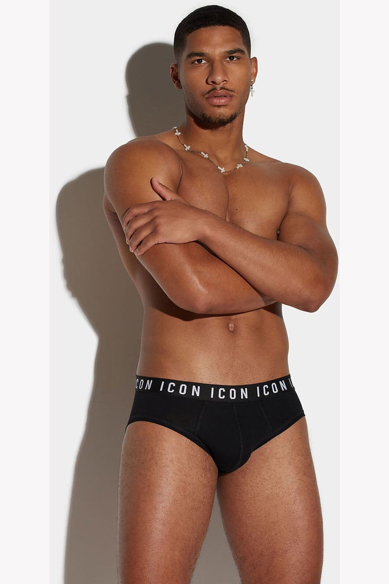 DSQUARED2_D9L614770ISA01001M Dsquared2 Ανδρικό Σλιπ Μαύρο Μονόχρωμο Icon - Image 1