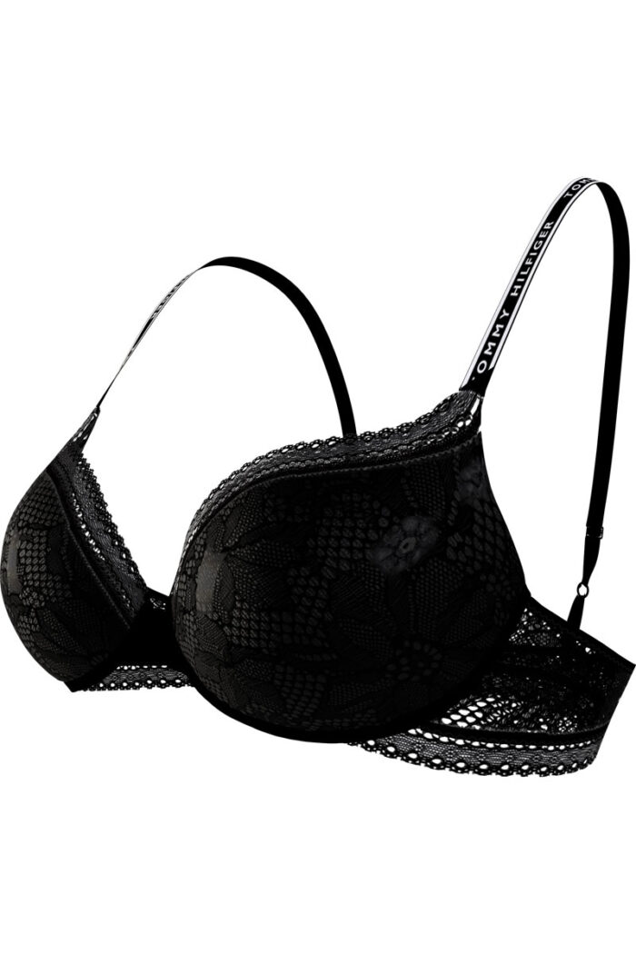Tommy Hilfiger Μαύρο Σουτιέν Push Up UW0UW04755-BDS Μαύρο -