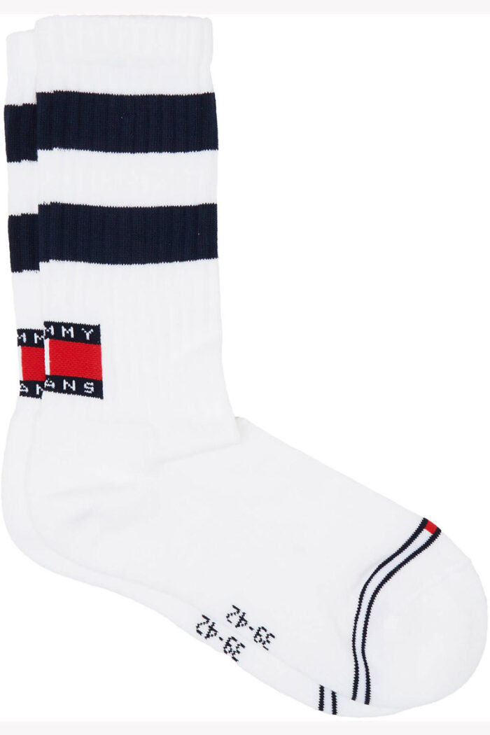 Tommy Hilfiger Κάλτσες Ψηλές Unisex 701225510-001 Λευκό/Μπλε -
