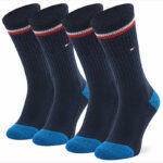 Tommy Hilfiger 2-Pack Αθλητικές Παιδικές Κάλτσες Βαμβακερές Μπλε