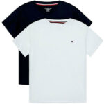 Tommy Hilfiger Σετ 2TMX Παιδικά T-shirts Λευκό / Σκούρο Μπλε