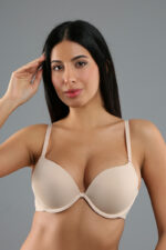 New Bra Γυναικείο Σουτιέν Push Up 337035 Cup-B Μπεζ - Image 2