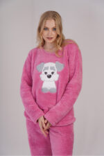 Μαλακή Γυναικεία Πιτζάμα Fleece Soft 306050 Ροζ