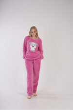 Μαλακή Γυναικεία Πιτζάμα Fleece Soft 306050 Ροζ - Image 3